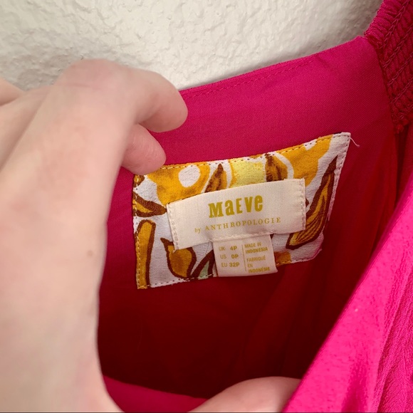 Anthropologie Maeve Pink Resort Wrap Dress - Picture 8 of 8